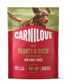 Carnilove Pouche kalkoen & eend met timoteegras 300gr