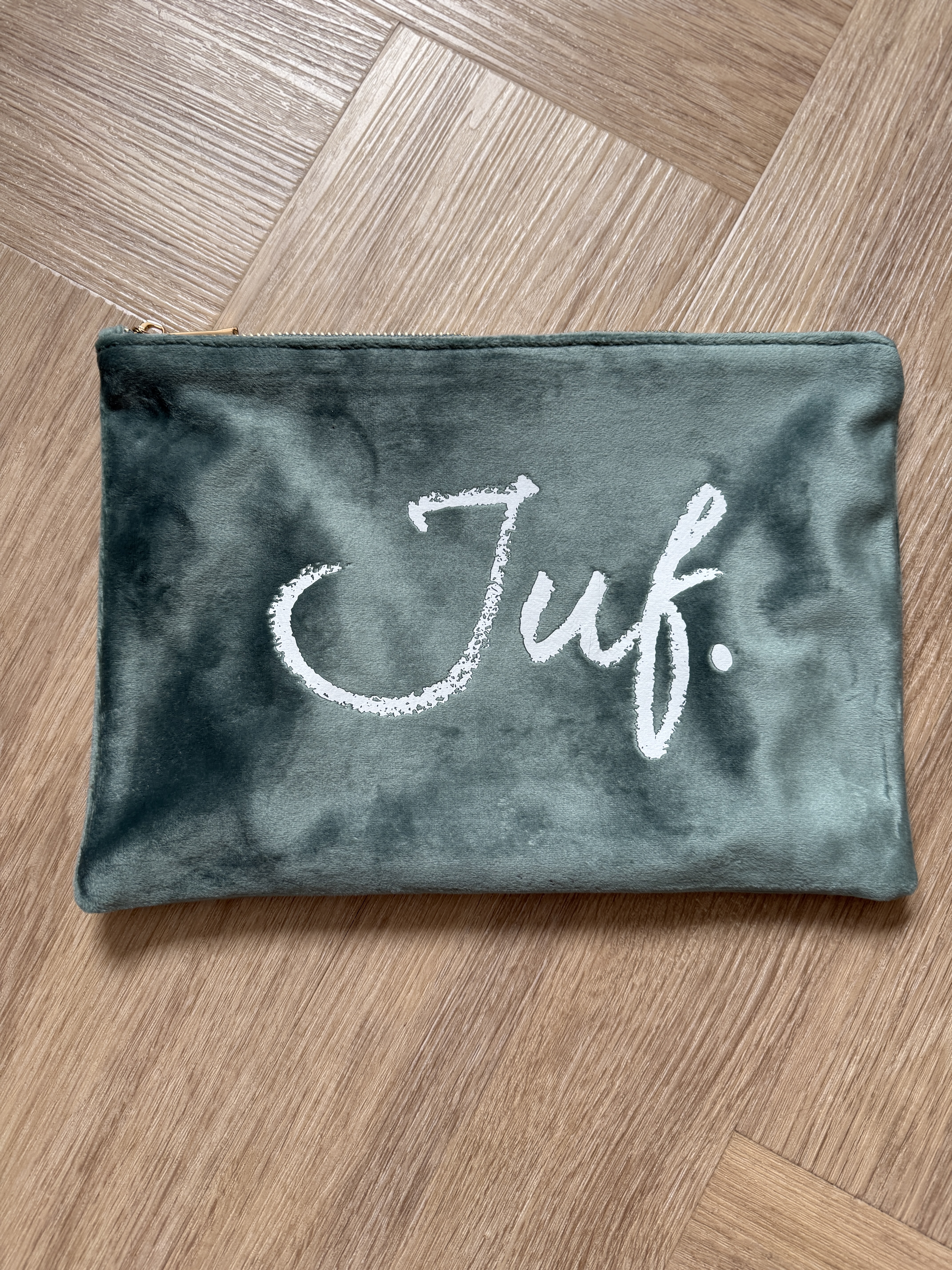 Mintgroen JUF. Velvet Etui Krijt Groot