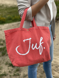 Peach JUF. Canvas shopper Krijt (Dubbelzijdig)