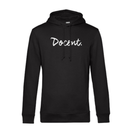 Zwart DOCENT. Heren Hoodie Krijt