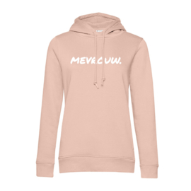 Pastel roze MEVROUW. Hoodie