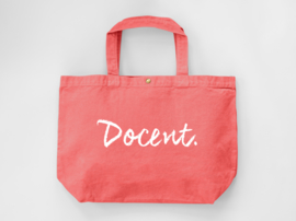 Peach DOCENT. Canvas shopper Krijt (Dubbelzijdig)