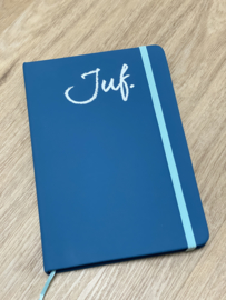Lichtblauw JUF. Notitieboekje Krijt
