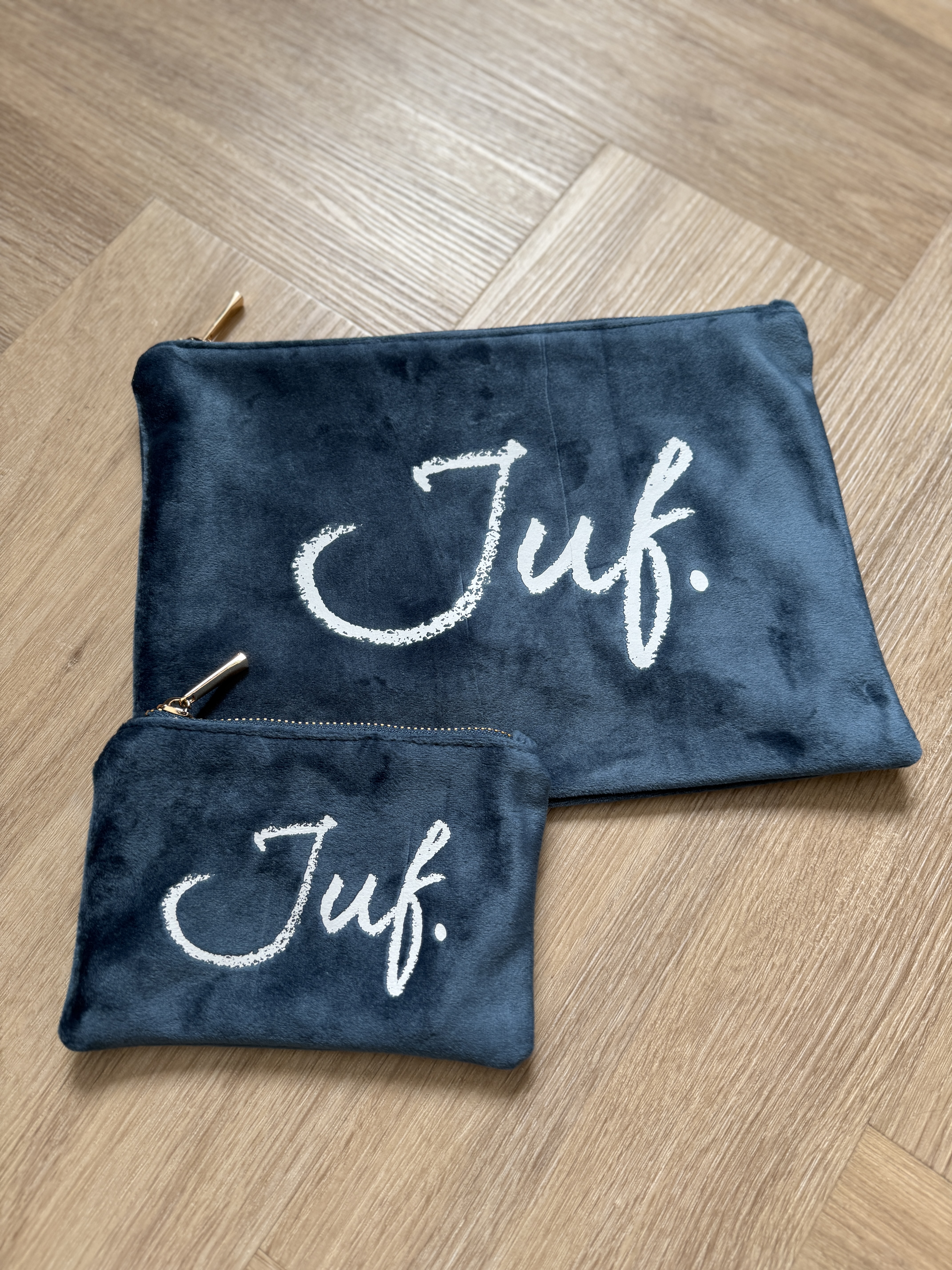 Kirstalblauw JUF. Velvet Etui Krijt Groot