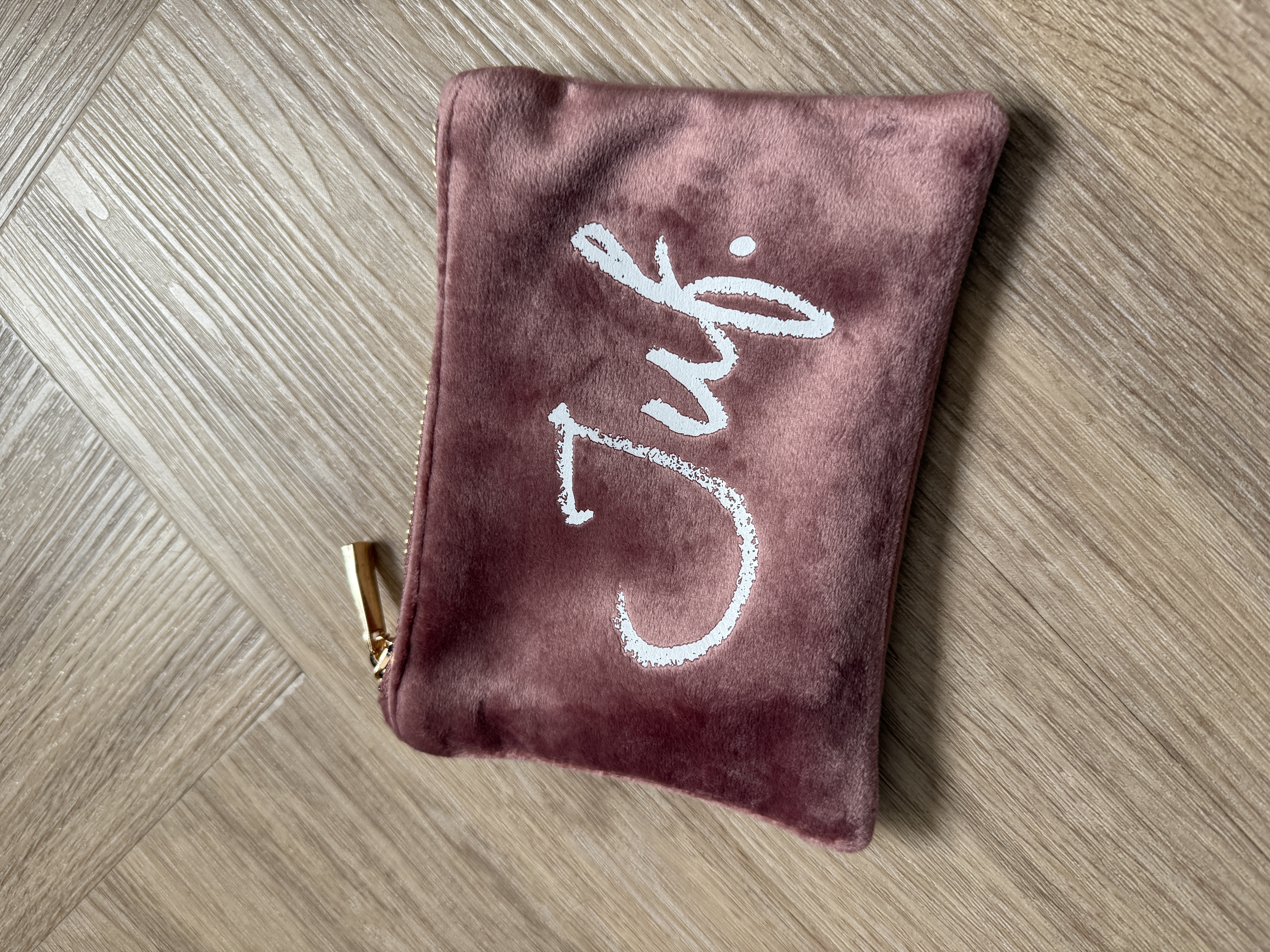 Zachtroze JUF. Velvet Etui Krijt Klein