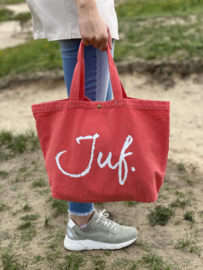 Peach JUF. Canvas shopper Krijt (Dubbelzijdig)