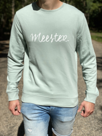 Pastel mint MEESTER. Sweater Krijt