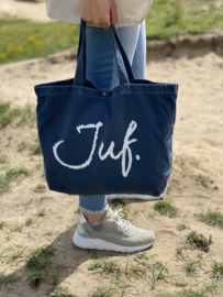 Denim JUF. Canvas shopper Krijt (Dubbelzijdig)