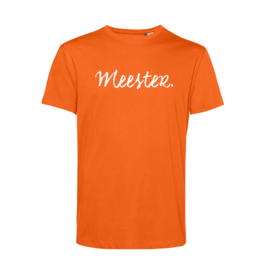 Oranje MEESTER. Shirt Krijt