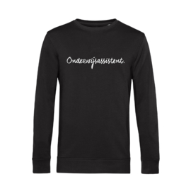 Zwart ONDERWIJSASSISTENT. Heren Sweater Krijt