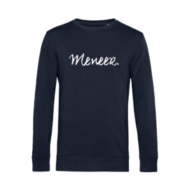 Donkerblauw MENEER. Sweater Krijt