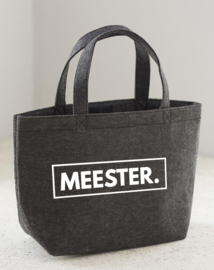 Donkergrijs MEESTER. Vilten shopper klas