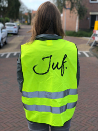 Fluor Geel JUF. Veiligheidshesje Krijt