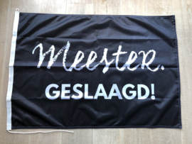 Zwart MEESTER. Geslaagd Vlag Krijt