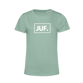 Pastel mint JUF. Shirt Ronde hals Klas