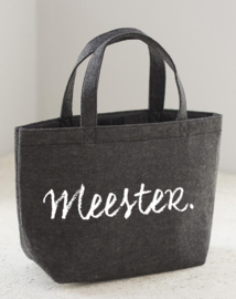 Donkergrijs MEESTER. Vilten shopper krijt