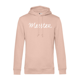 Pastel roze MEESTER. Hoodie Krijt