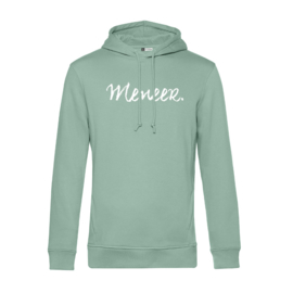 Pastel mint MENEER. Hoodie Krijt