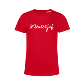 Rood KLEUTERJUF. Shirt Ronde hals Krijt