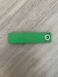 Groen MEESTER. Vilten Sleutelhanger Klas