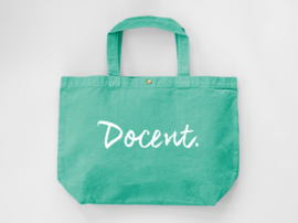 Mint DOCENT. Canvas shopper Krijt (Dubbelzijdig)