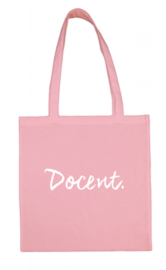 Roze DOCENT. katoenen tas Krijt