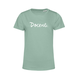 Pastel mint DOCENT. Dames Shirt Ronde hals Krijt