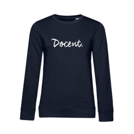 Donkerblauw DOCENT. Dames Sweater Krijt