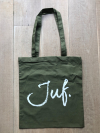 Military Green JUF. katoenen tas Krijt