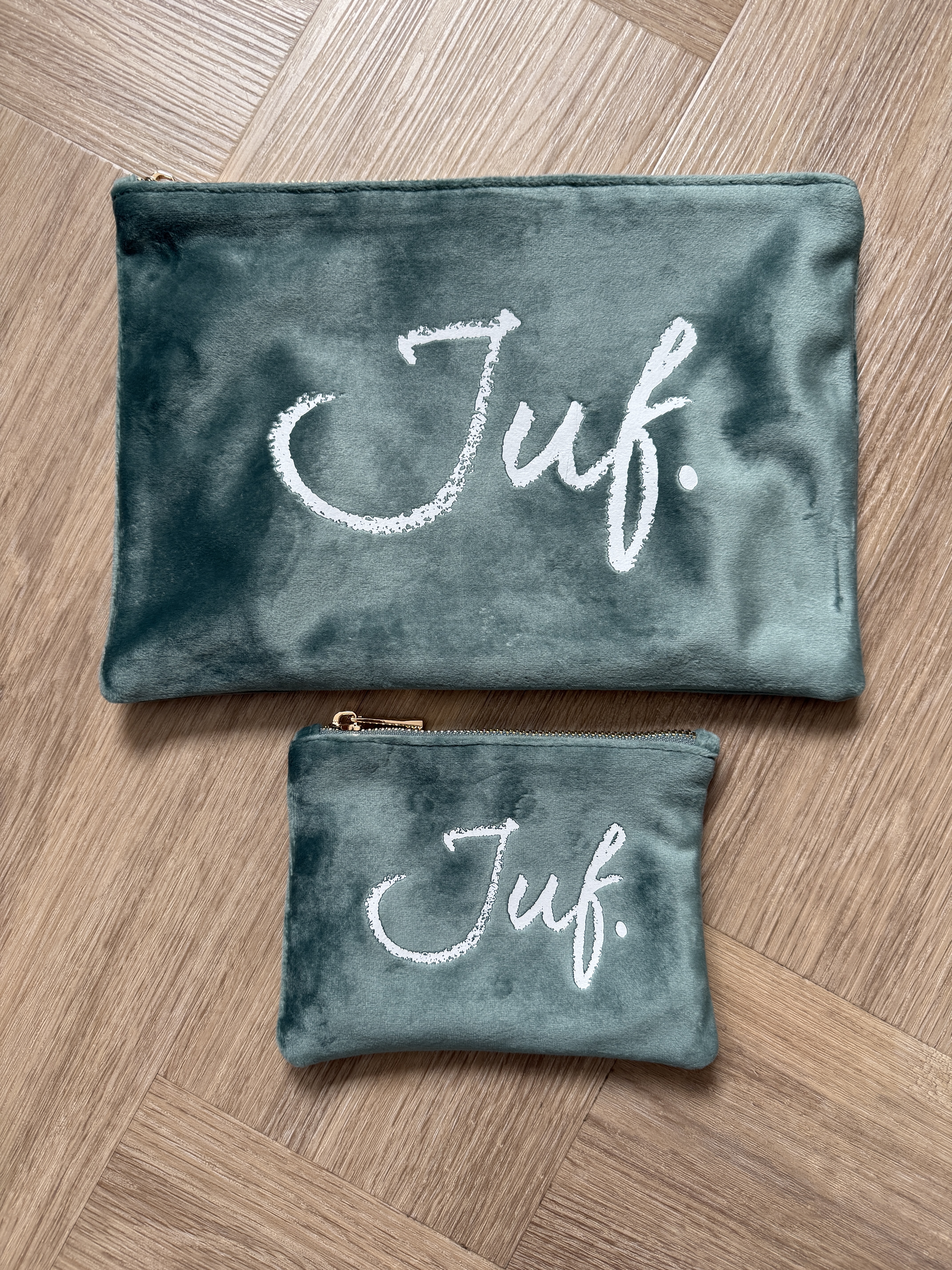 Mintgroen JUF. Velvet Etui Krijt Klein