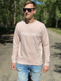 Pastel roze MEESTER. Sweater Krijt