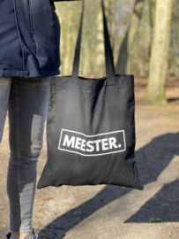 Zwart MEESTER. katoenen tas Klas