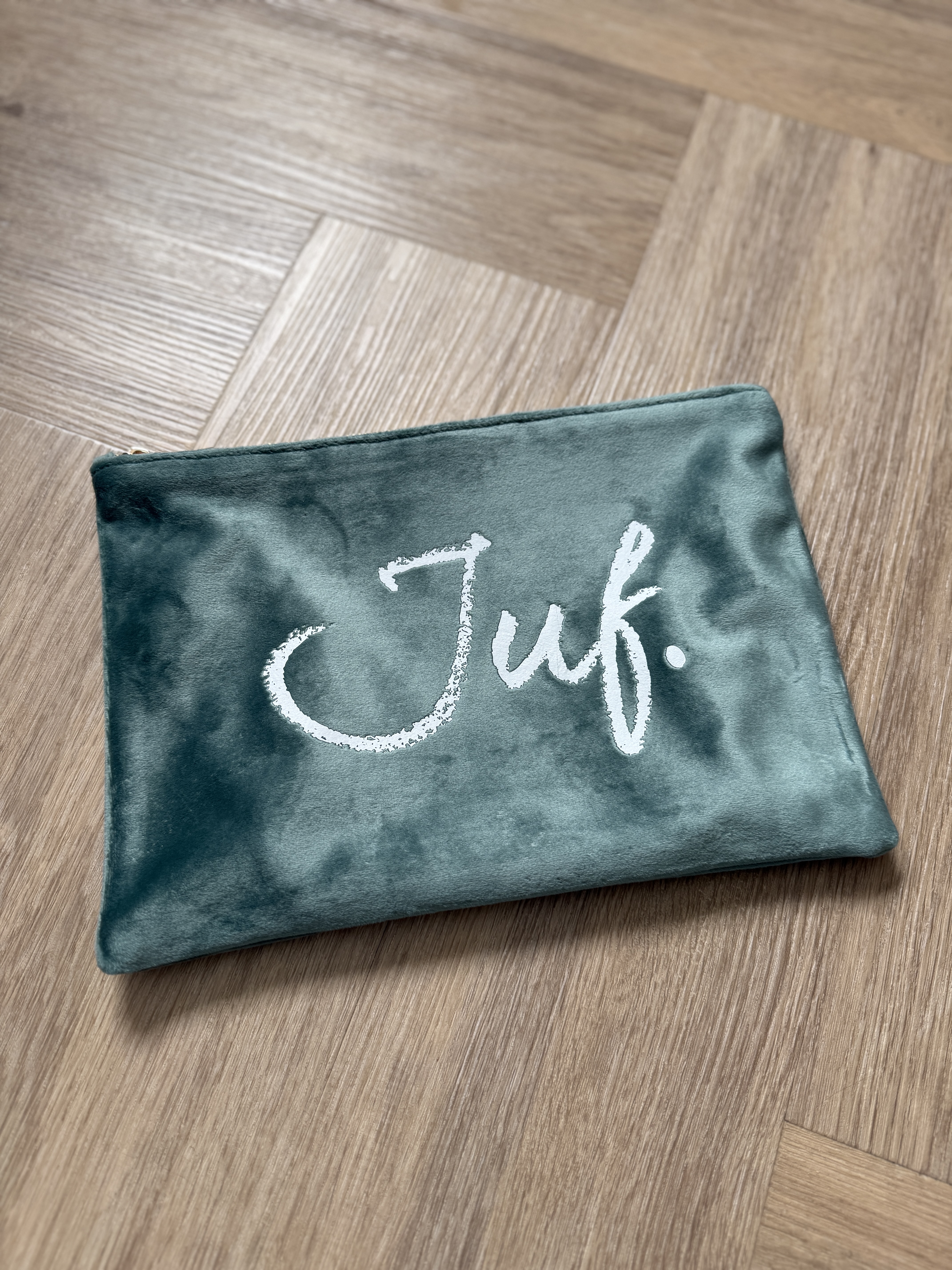 Mintgroen JUF. Velvet Etui Krijt Groot