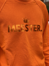 Oranje MEESTER. Lightweight Sweater Klas met glanzend Oranje