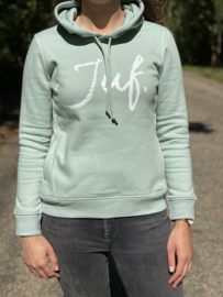 Pastel mint JUF. Hoodie krijt