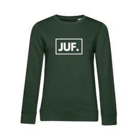 Flessengroen JUF. Sweater Klas