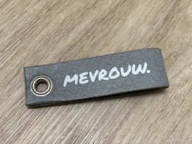 Muisgrijs MEVROUW. Vilten Sleutelhanger