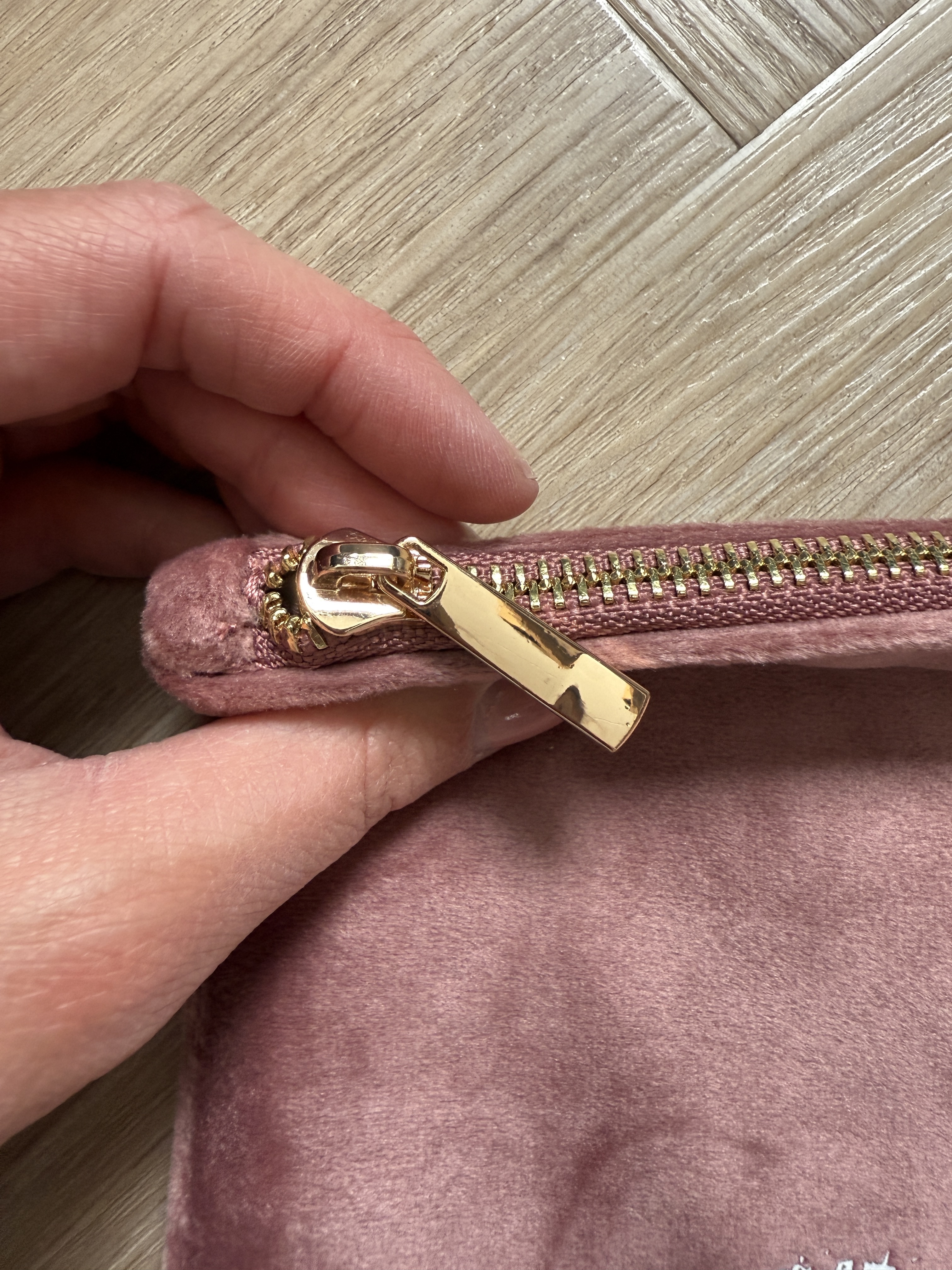 Zachtroze JUF. Velvet Etui Krijt Groot