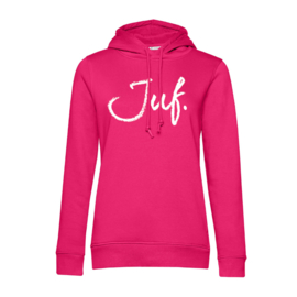 Fuchsia JUF. Hoodie krijt