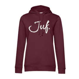 Bordeaux JUF. Hoodie krijt