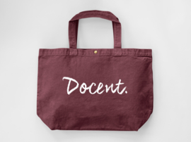 Bordeaux DOCENT. Canvas shopper Krijt (Dubbelzijdig)