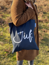 Deep Navy JUF. katoenen tas Krijt