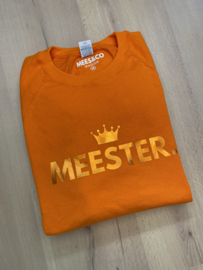Oranje MEESTER. Lightweight Sweater Klas met glanzend Oranje