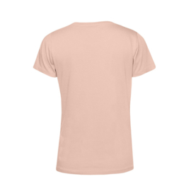 Pastel roze KLEUTERJUF. Shirt Ronde hals Krijt