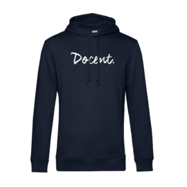 Donkerblauw DOCENT. Heren Hoodie Krijt