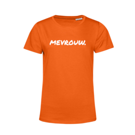 Oranje MEVROUW. Shirt Ronde hals