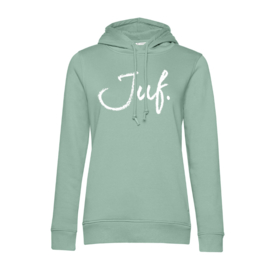 Pastel mint JUF. Hoodie krijt