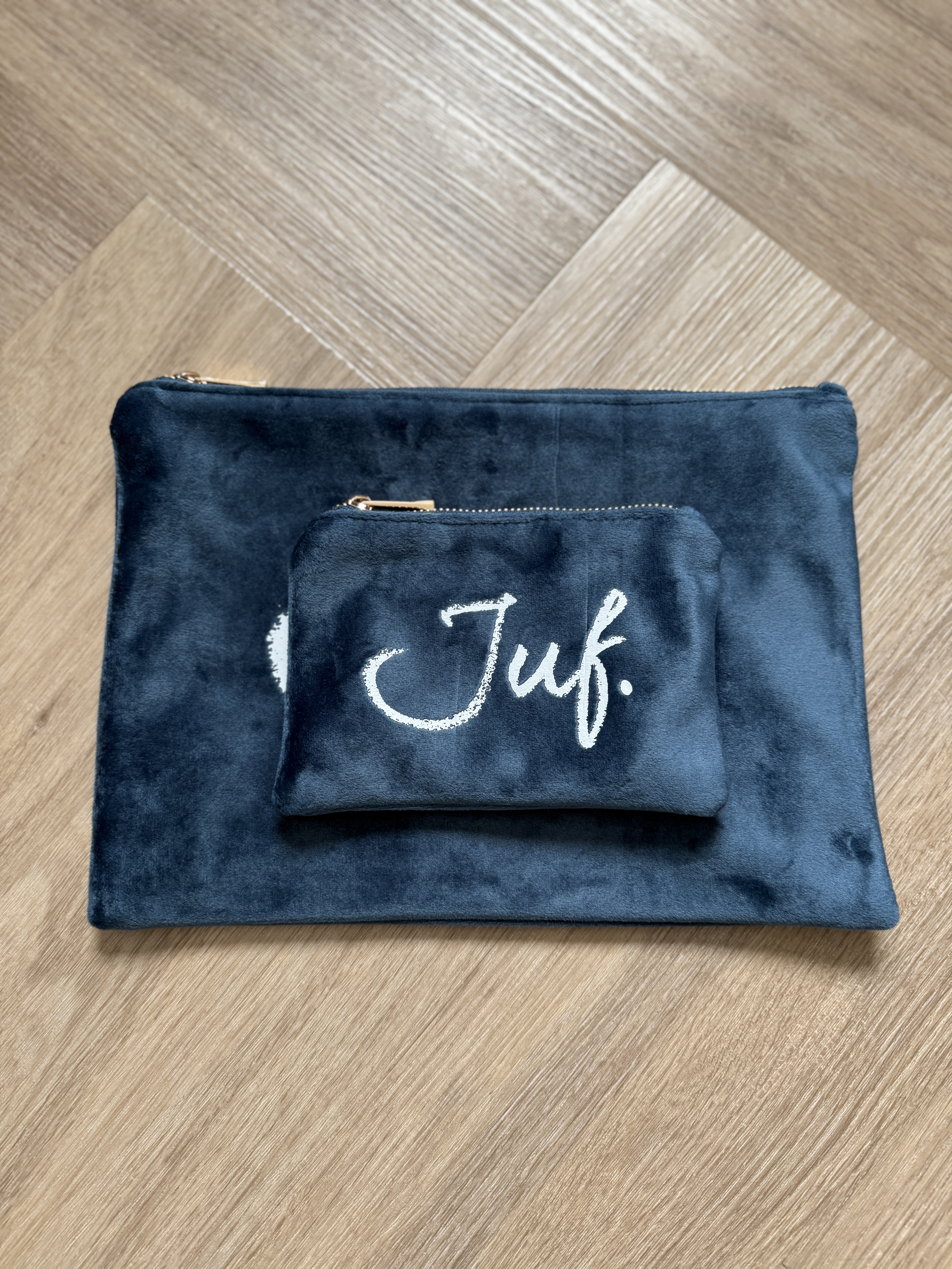 Kirstalblauw JUF. Velvet Etui Krijt Groot
