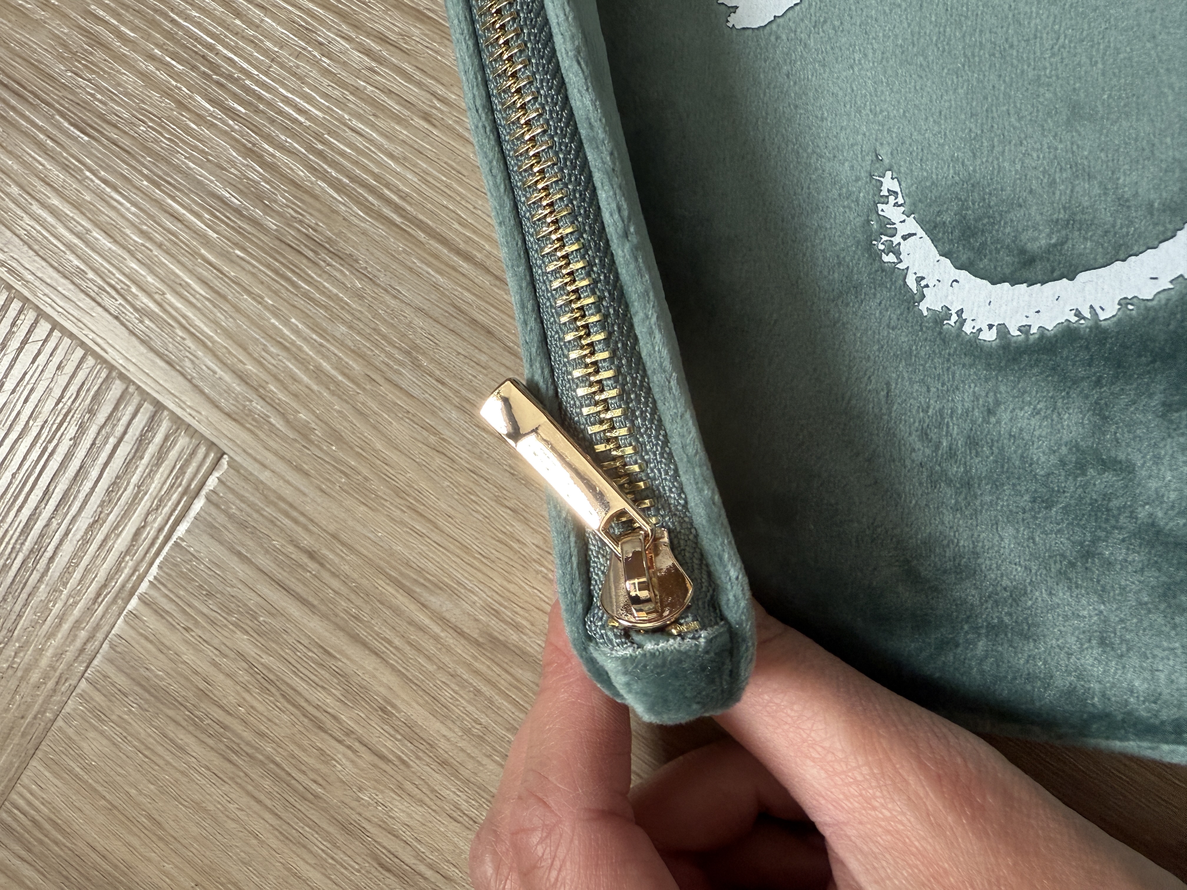 Mintgroen JUF. Velvet Etui Krijt Groot