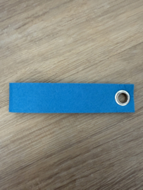 Blauw JUF. Vilten Sleutelhanger Krijt